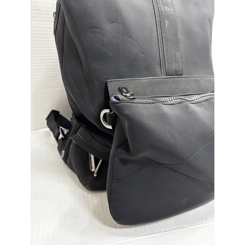 Caraa x Athleta Backpack Black Neoprene‎ Laptop Travel Bag Removable Pouch